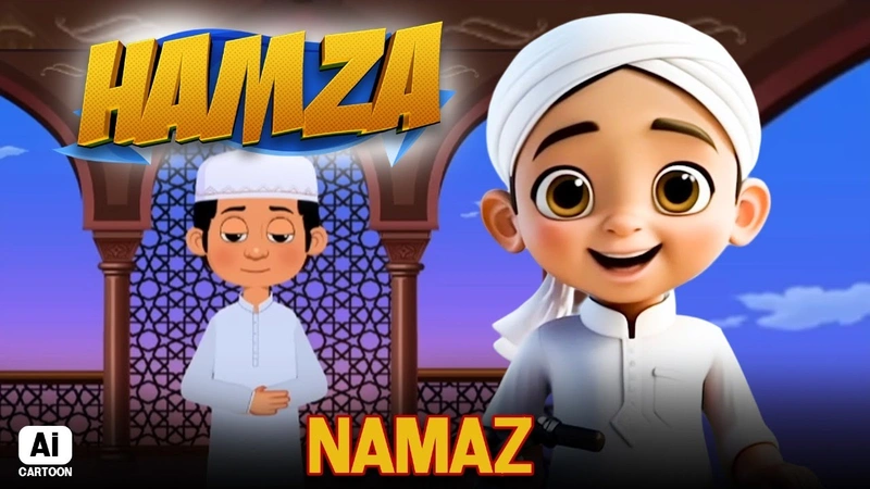 Namaz | Hamza Cartoon Series | AI Cartoon Video | Madani Channel Program
